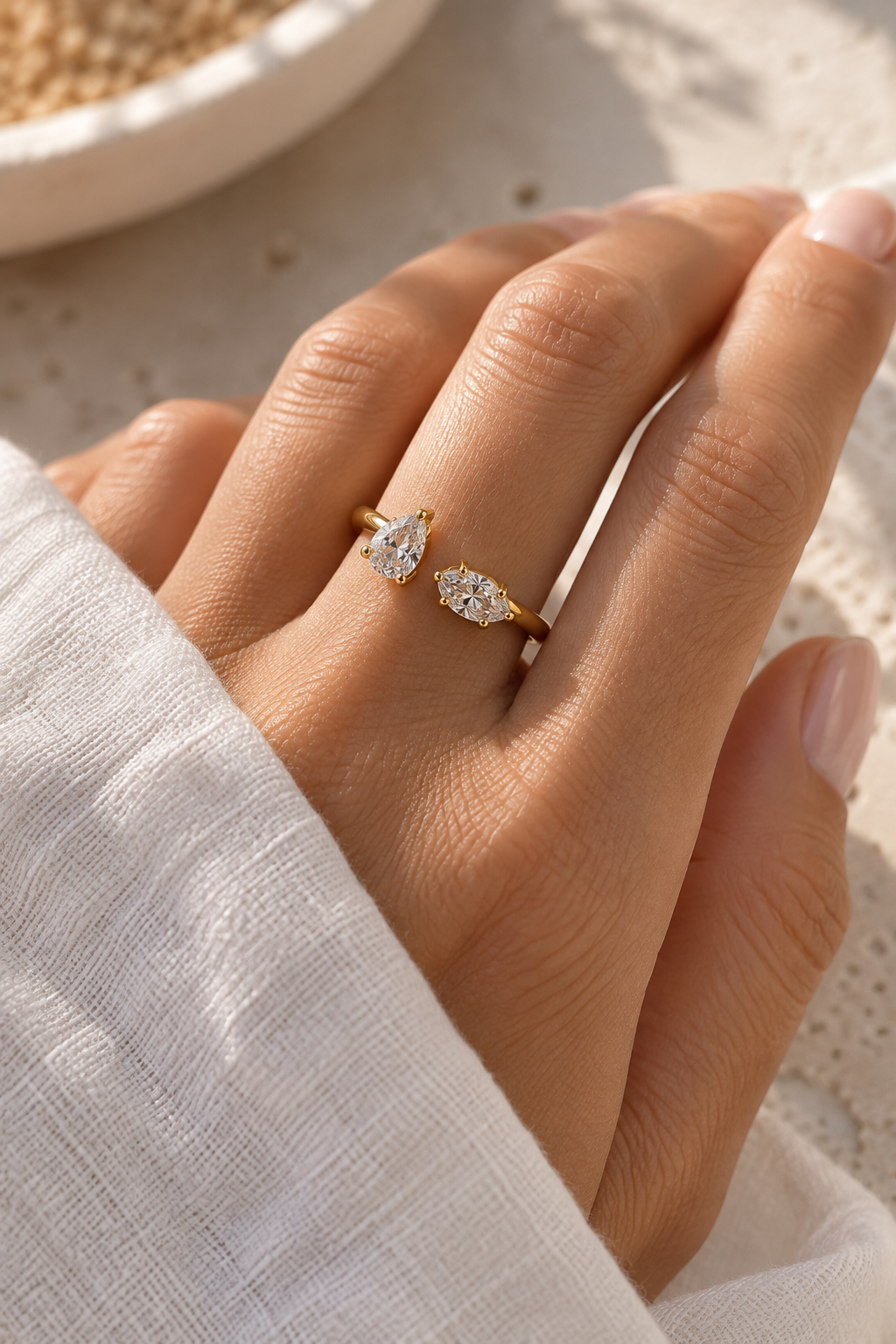 Delilah Ring - Gold / Clear