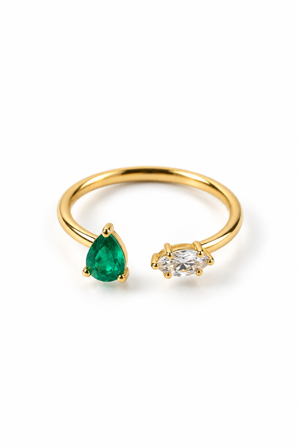 Delilah Ring - Gold / Emerald