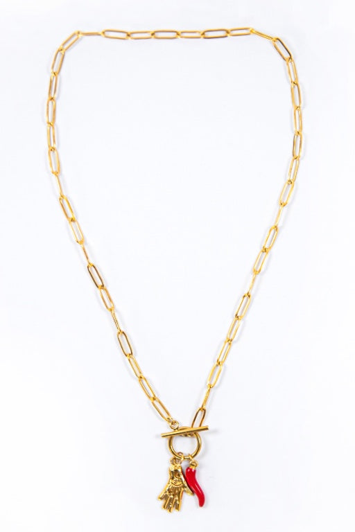 Francesca Charm Necklace - Gold