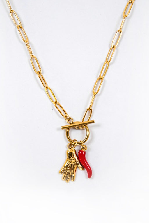 Francesca Charm Necklace - Gold