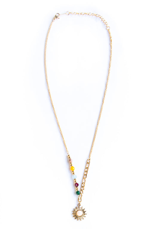 Love From Lilou - Holly Necklace - Gold - beads - beaded - rainbow bead - rainbow beads - sun