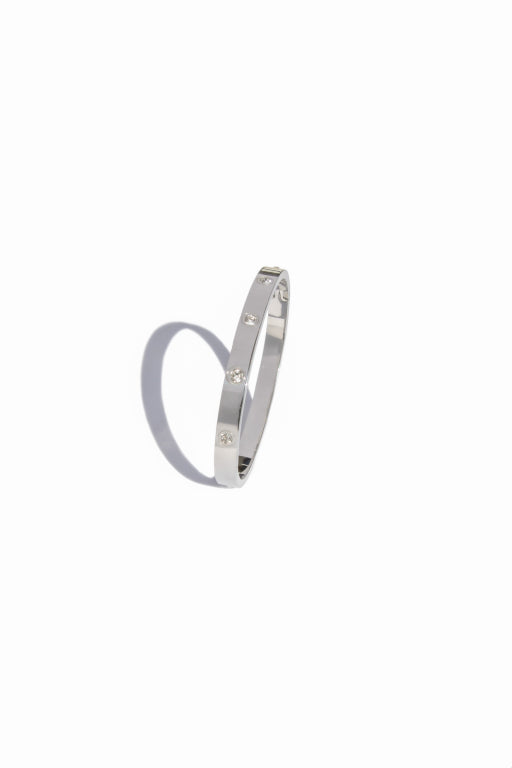 LFL - Odette Bangle - SILVER - Gemstone Bangle - Perth Stock
