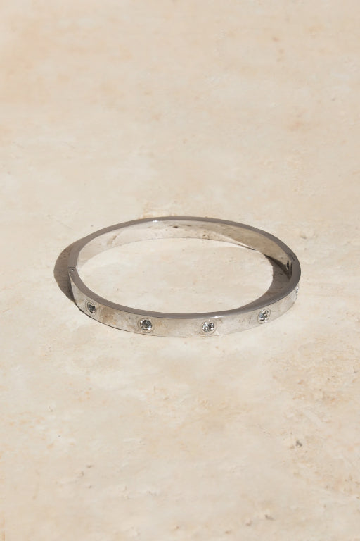 LFL - Odette Bangle - SILVER - Gemstone Bangle - Perth Stock
