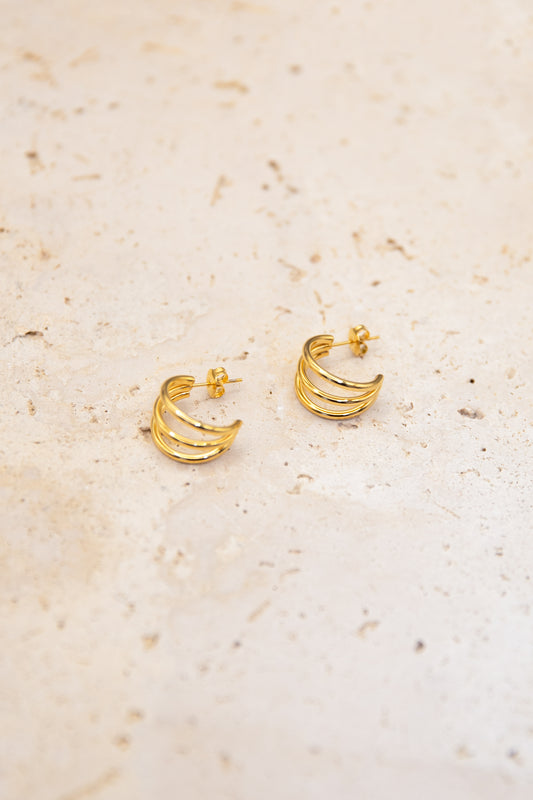 Yvette Hoop Earrings - Gold