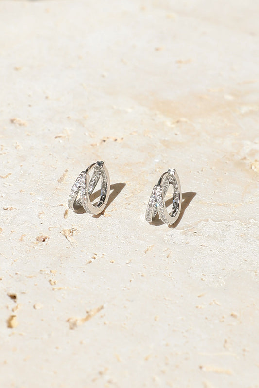 Bree Hoop Earrings - Silver