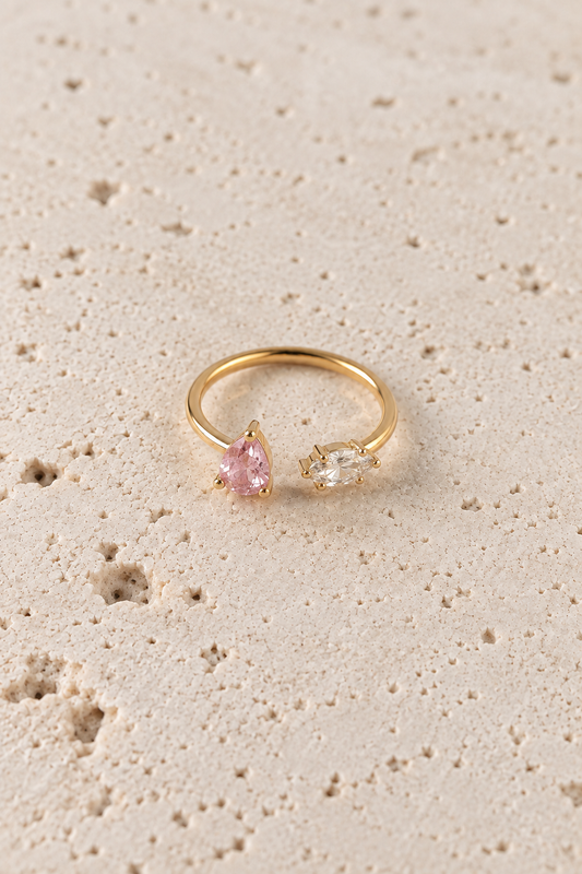 Delilah Ring - Gold / Pink