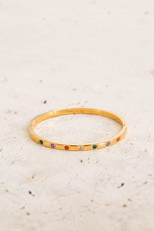 Lyra Bangle Bracelet - Gold