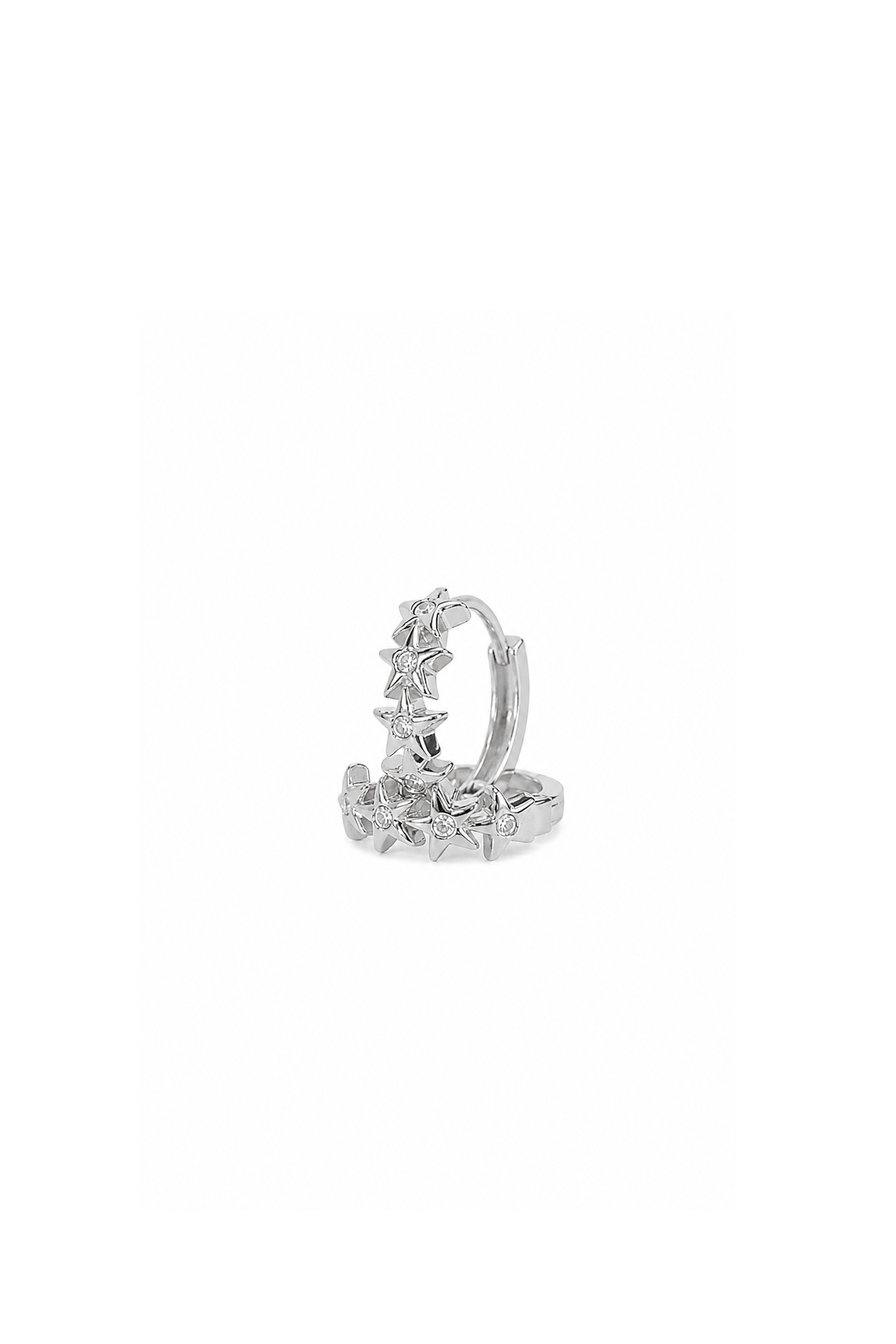 Night Huggie Earrings - Silver