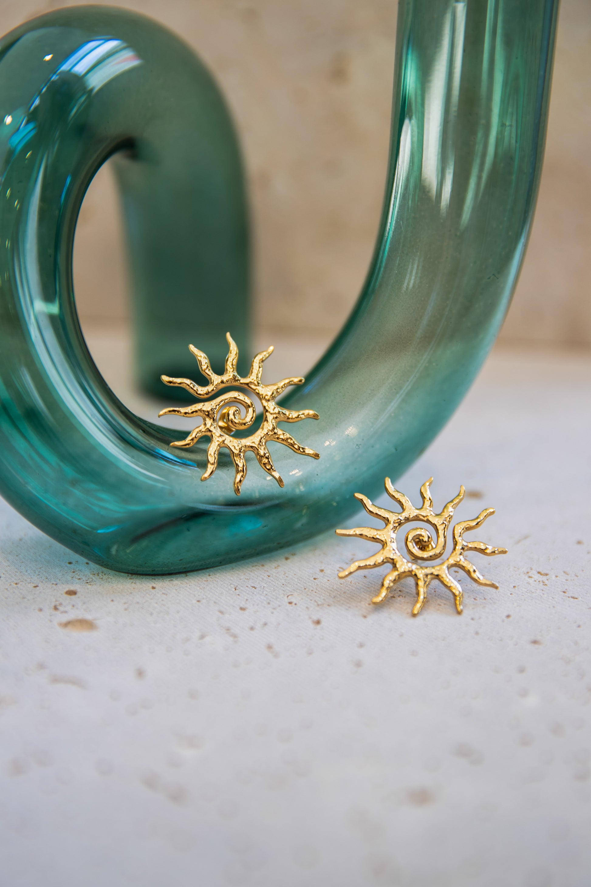 Love From Lilou - Sana Earrings - Gold - Perth - Australia - Western Australia - WA - Wa - Sun - Soleil - Euro summer - Summer - Stud