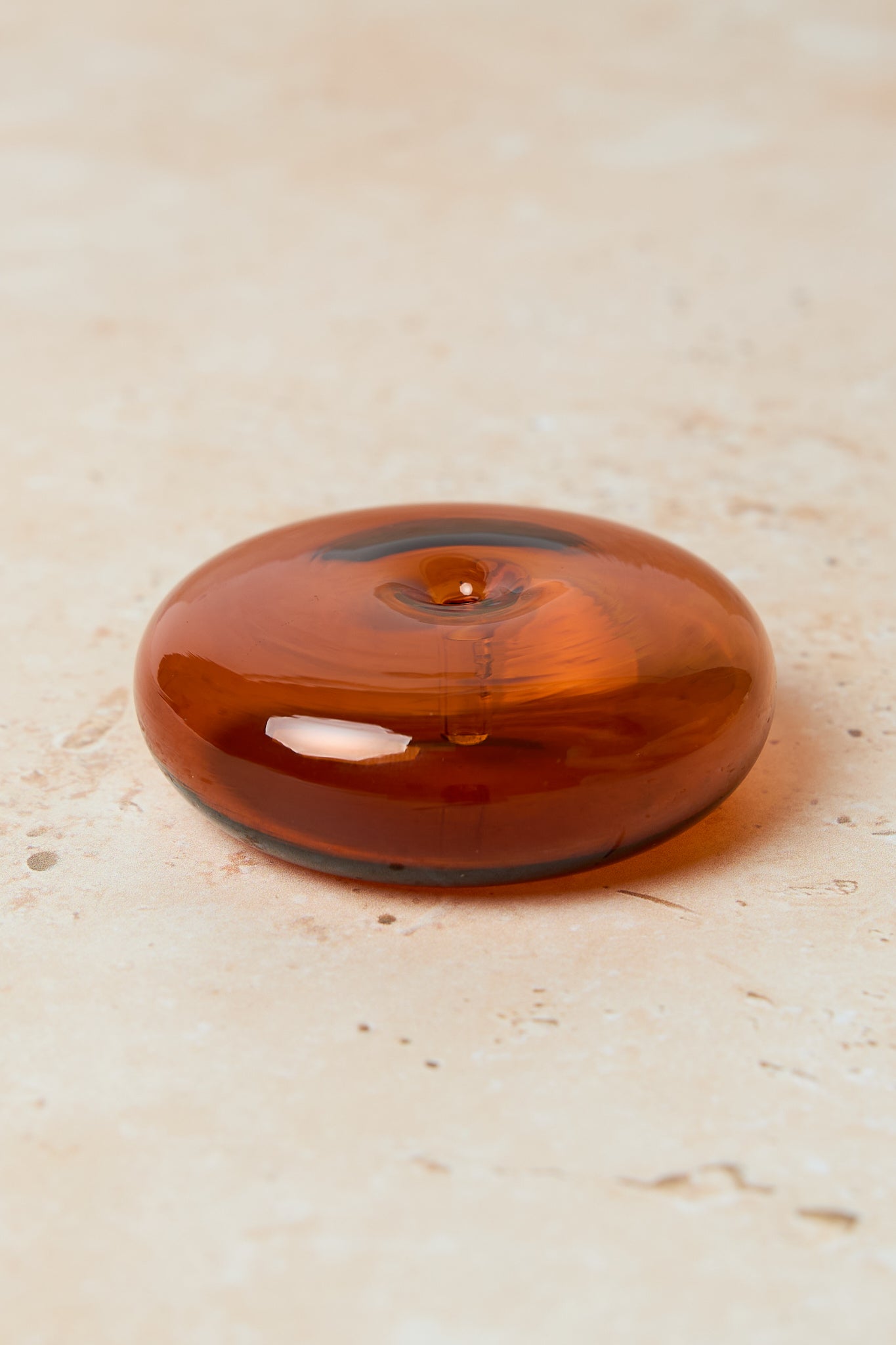 Glass Pebble Incense Holder