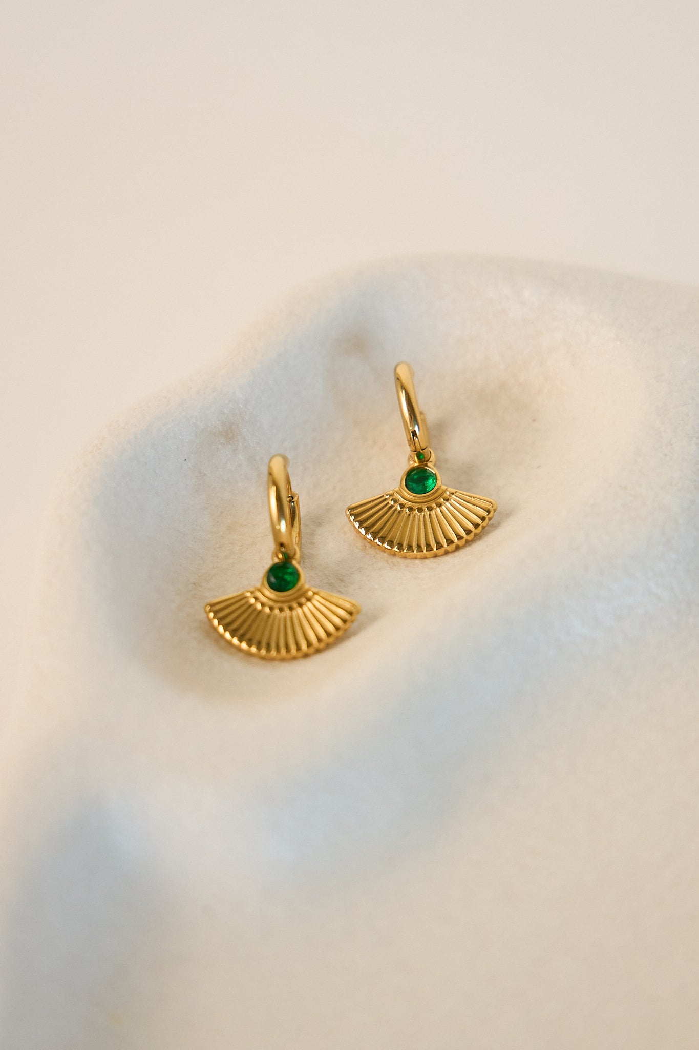 Mason Earrings - Gold / Emerald