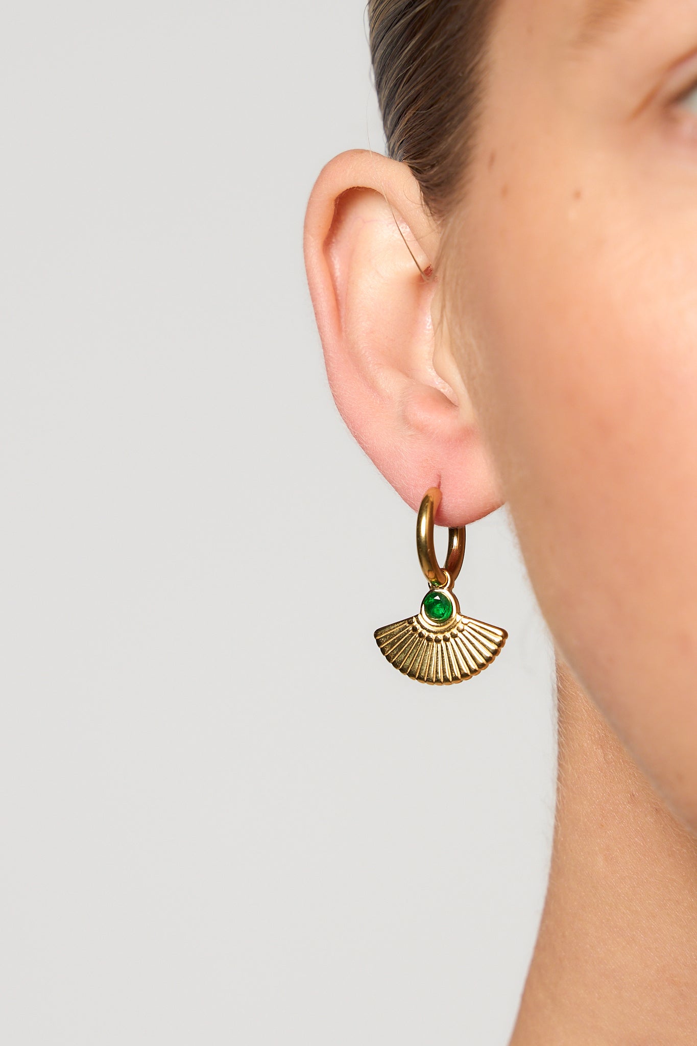 Mason Earrings - Gold / Emerald