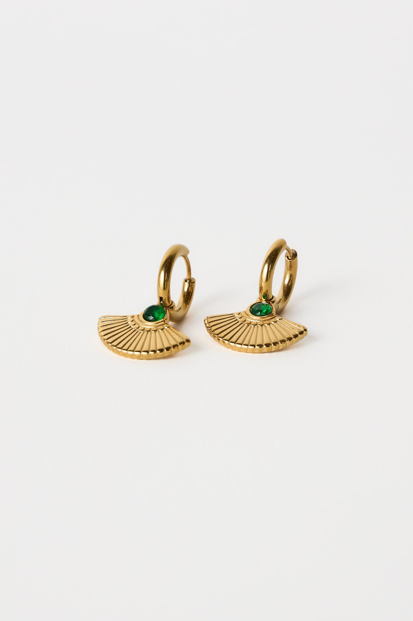 Mason Earrings - Gold / Emerald