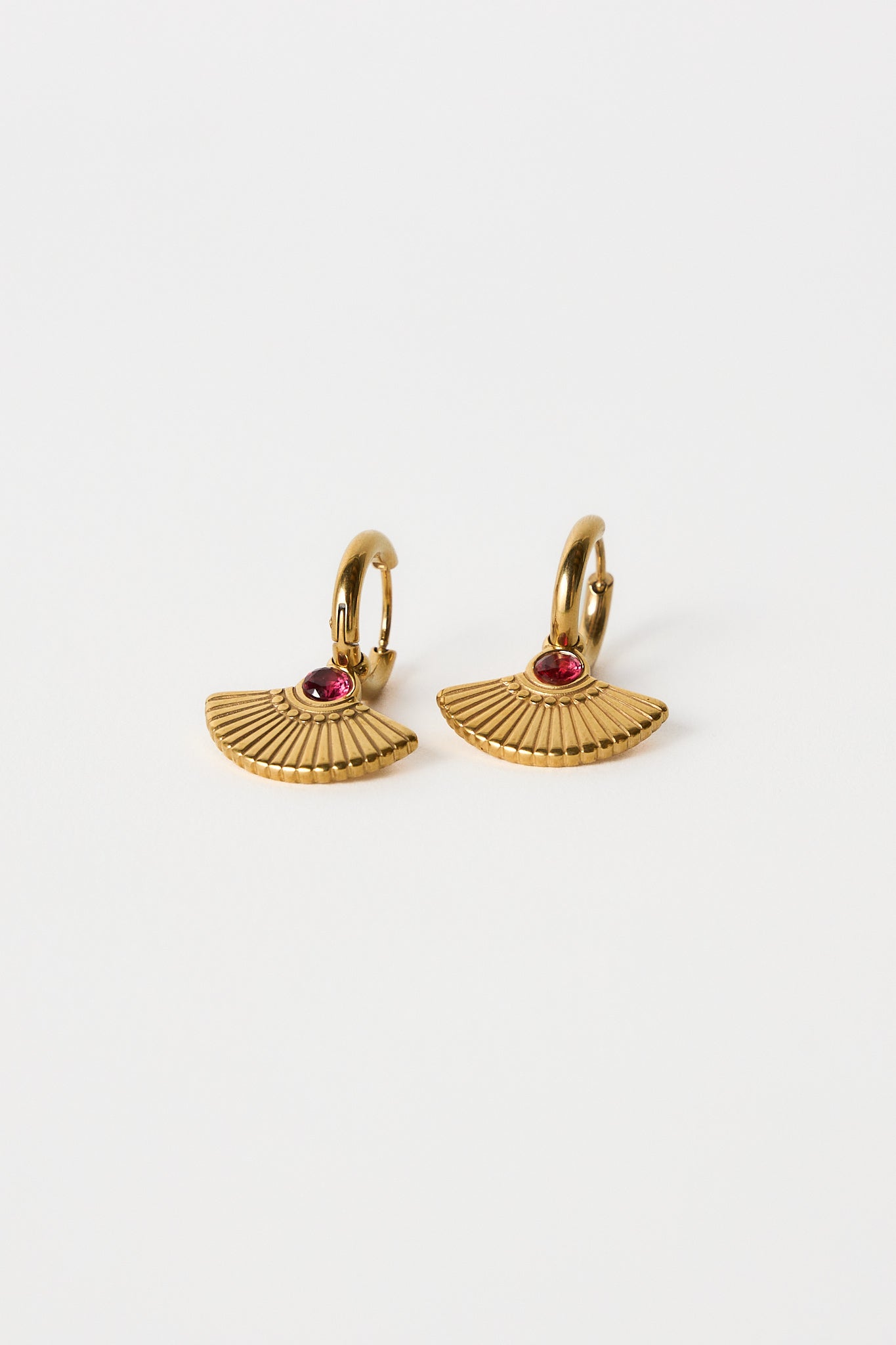 Mason Earrings - Gold / Fuchsia