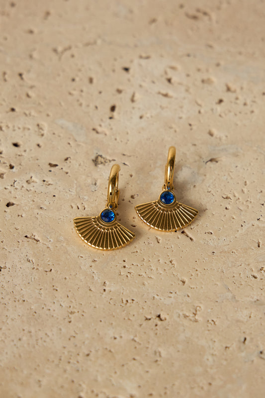 Mason Earrings - Gold / Sapphire