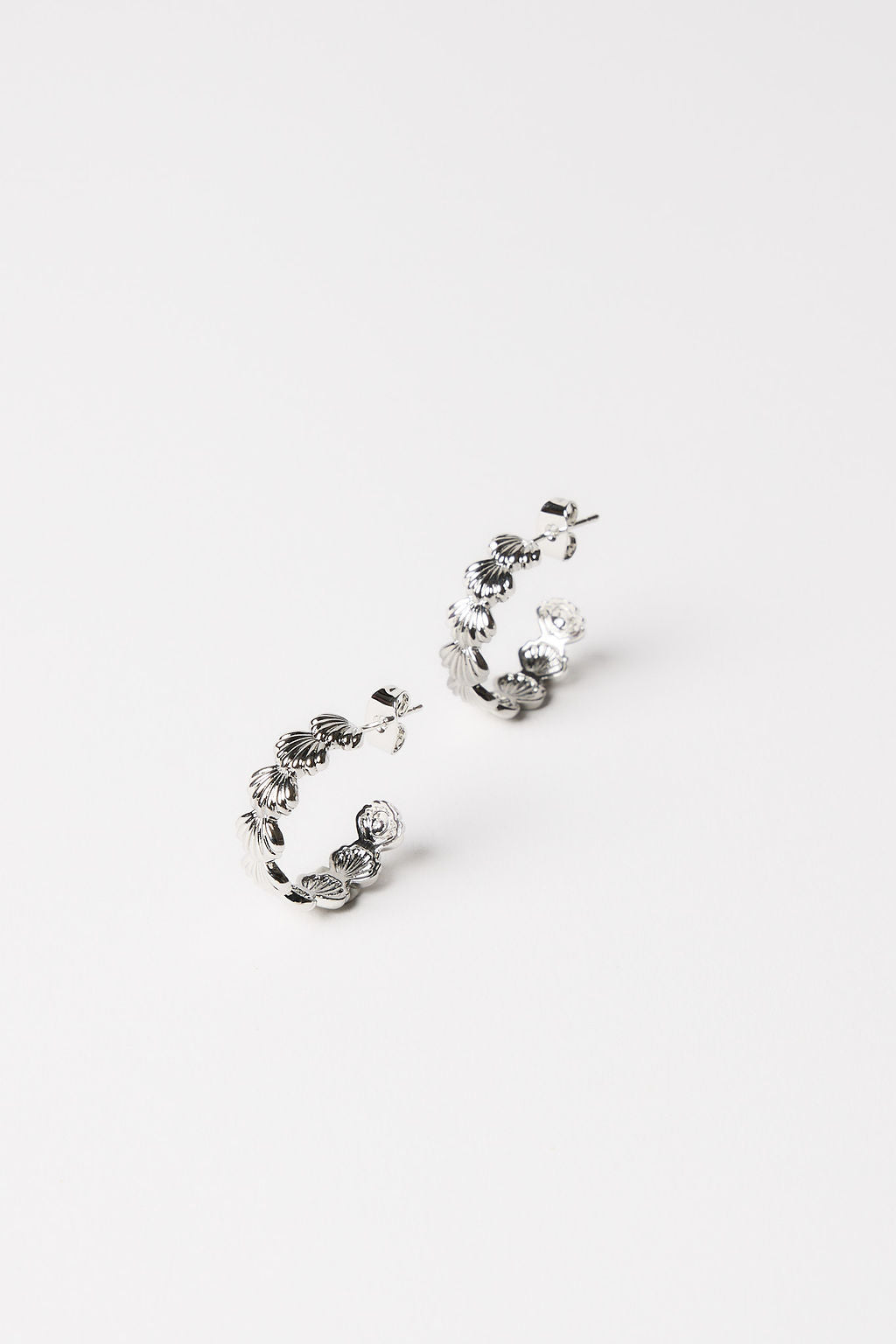 Siren Hoop Earrings - Silver