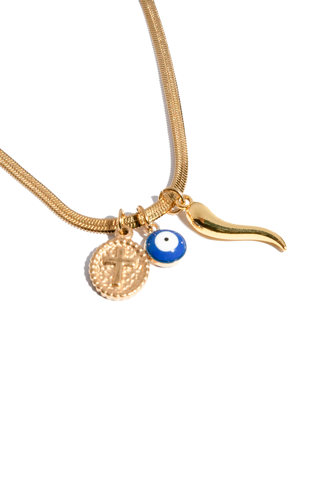 Gia Charm Necklace - Gold