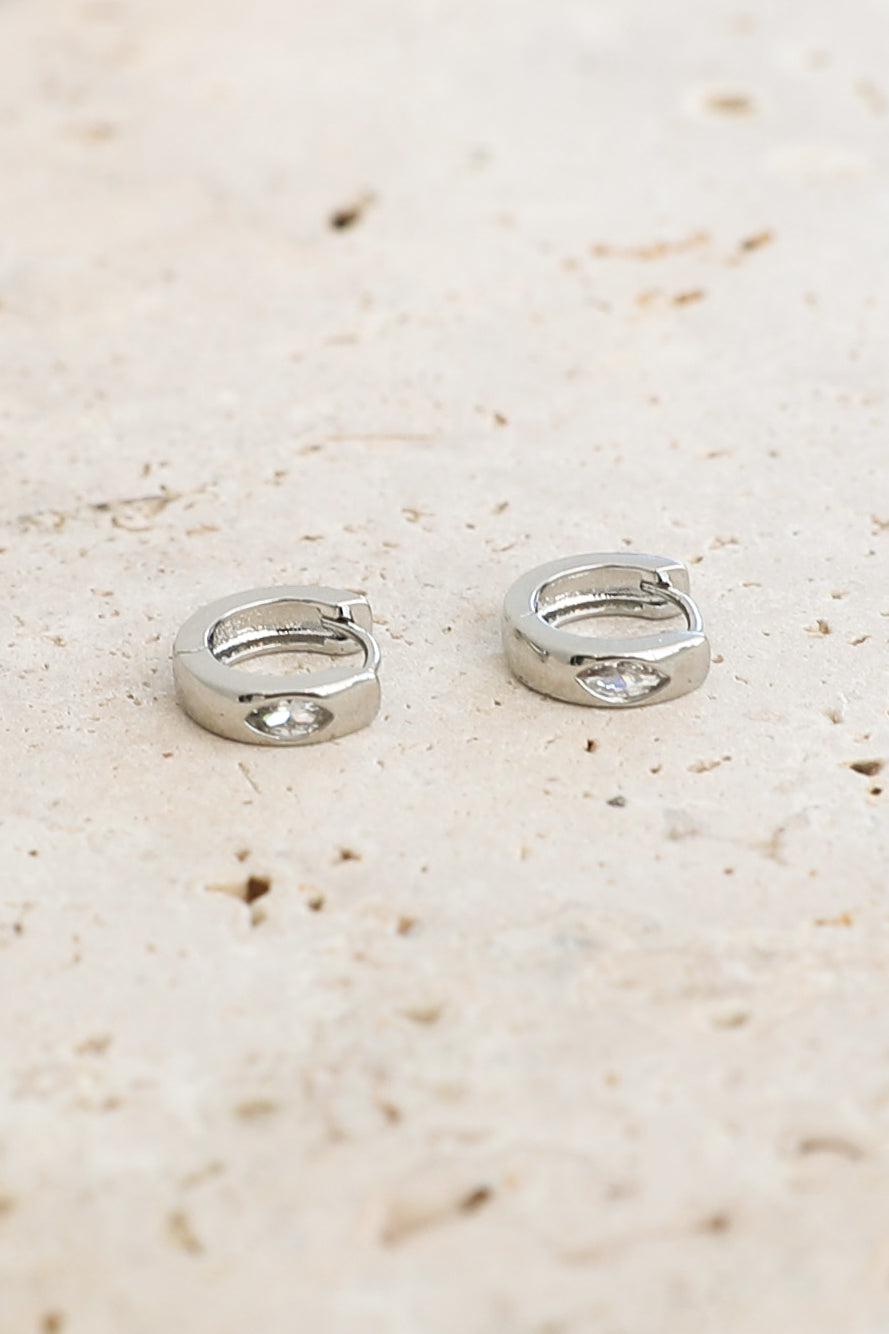 Harlow Hoop Earrings - Silver