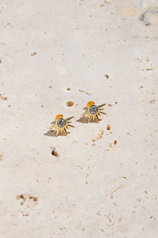 Zae Stud Earrings - Gold
