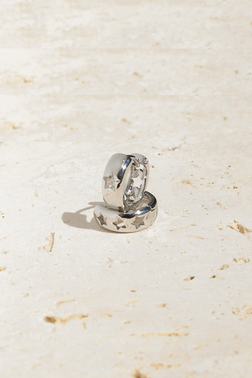 Ollie Hoop Earrings - Silver