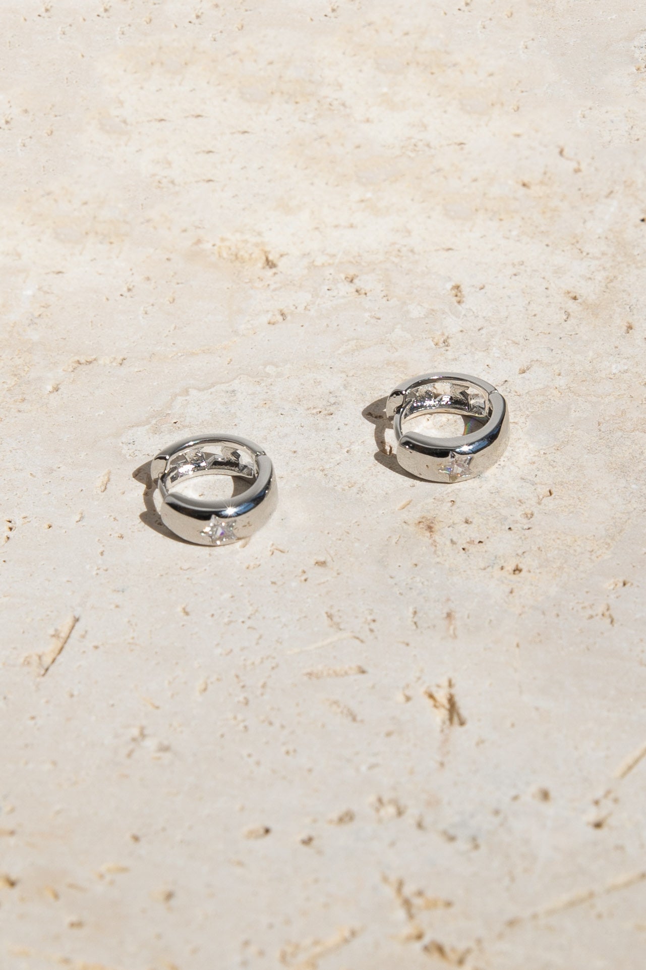 Ollie Hoop Earrings - Silver