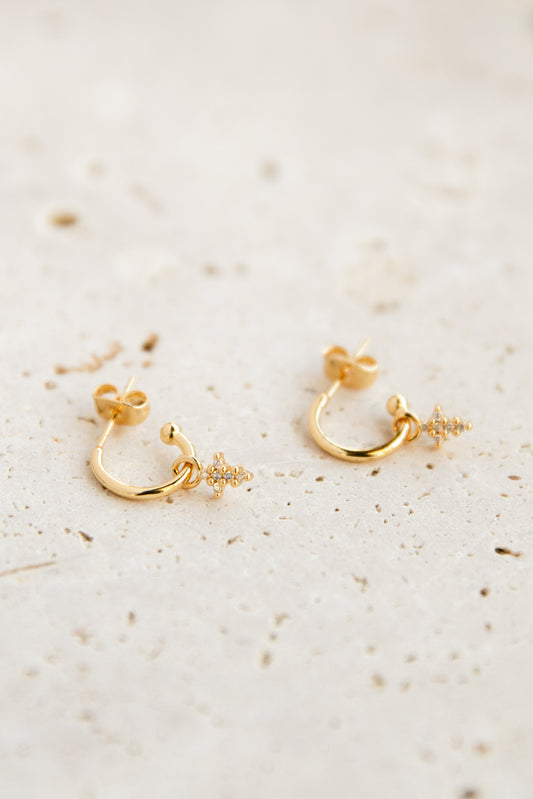 Faith Hoop Earrings - Gold