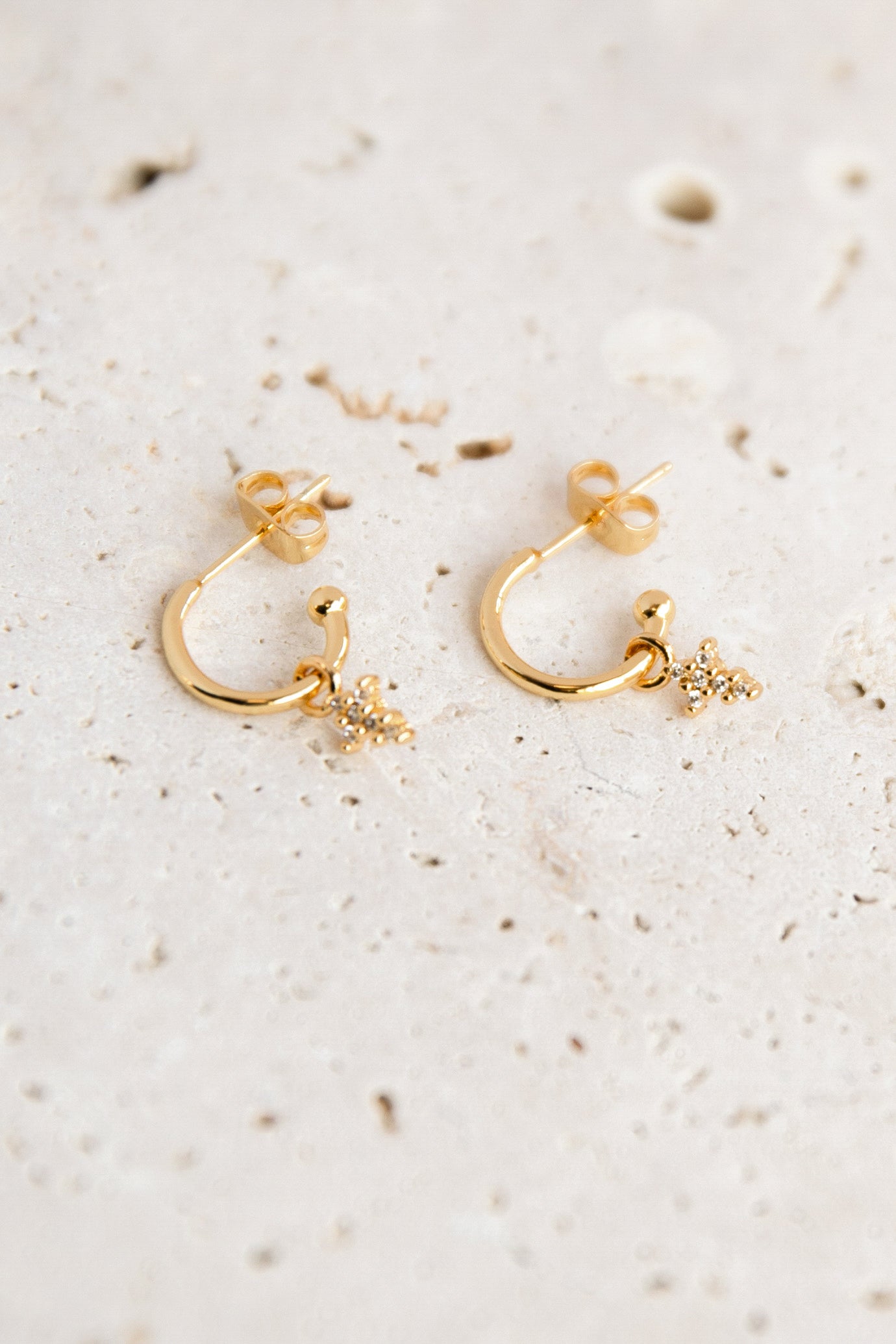 Faith Hoop Earrings - Gold