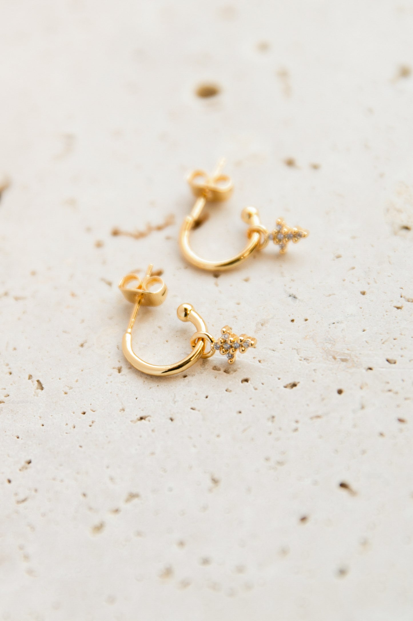 Faith Hoop Earrings - Gold
