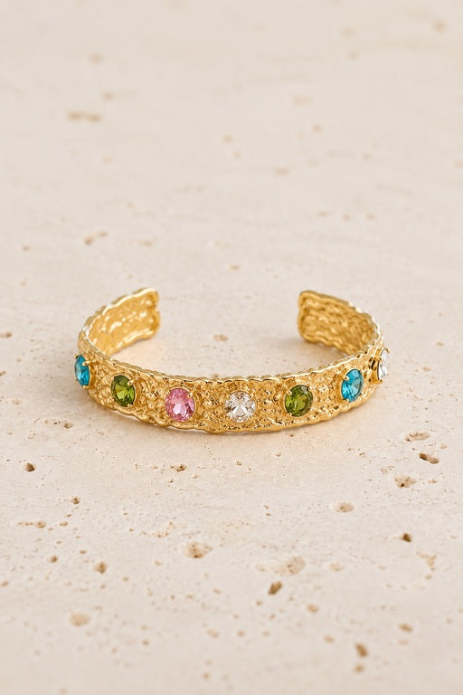 Olivia Cuff Bracelet - Gold / Multi