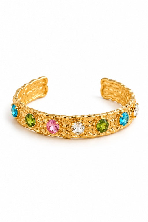 Olivia Cuff Bracelet - Gold / Multi